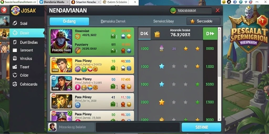 Antarmuka utama VIRUS88 yang menarik dan user-friendly.